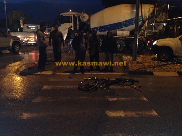 كفرقاسم : حادث  دهس وهرب  واصابة طفيفة ليهودي  من اورانيت المجاورة كان يركب دراجه هوائية 